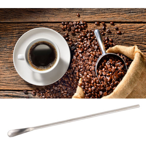 Agitador de café y cócteles fabricado en acero inoxidable 304, inodoro y resistente a la corrosión, 32 g, apto para bebidas largas como té y leche (1 unidad).