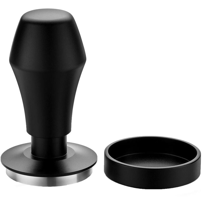 Jusch - Agitateur à café, aluminium/acier inoxydable, 55 mm, noir/argent