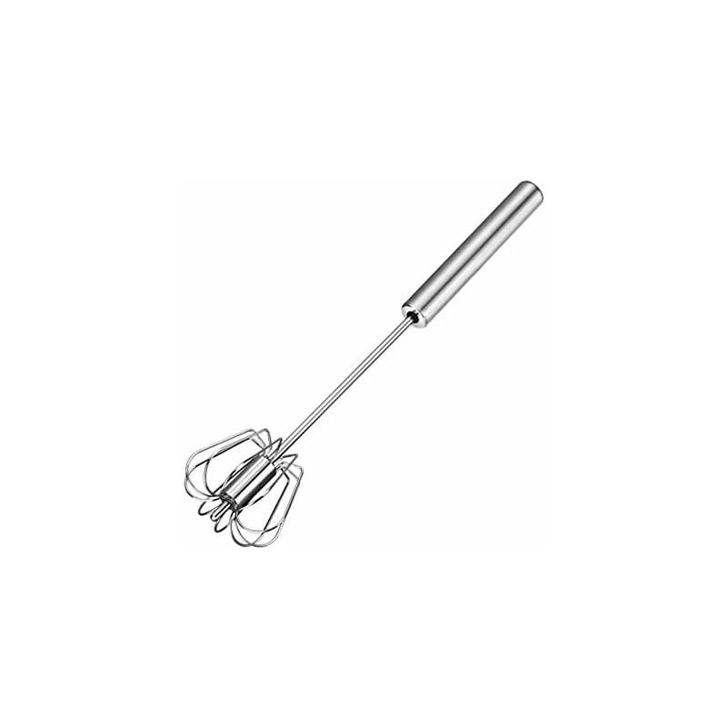 Agitateur à Rotation Automatique Batteurs manuels et fouets acier inoxydable batteur à oœufs à main semi-automatique en acier inoxydable, mousseur à