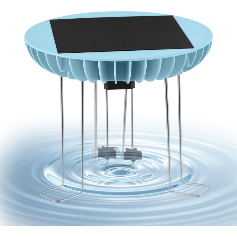 Agitateur d'eau solaire pour bassin oiseaux volaille IP65 5V/2W batterie 1500mAh