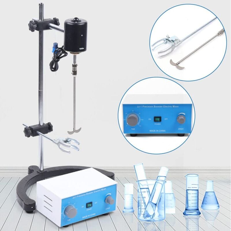 Gojoy - Agitateur électrique de laboratoire Stirrer 200 w 220 v - Mélangeur à tambour de précision - Mixeur plongeant avec vitesse réglable et