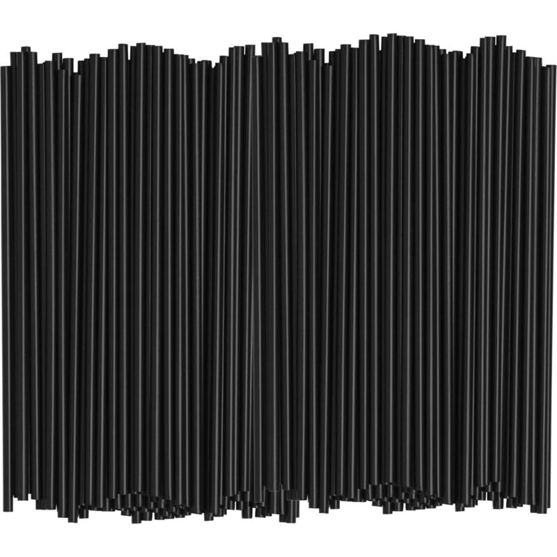 Agitateurs/pailles à café et à cocktail de 5 pouces [1000 pièces] Bâtonnets jetables en plastique pour sip - Noir