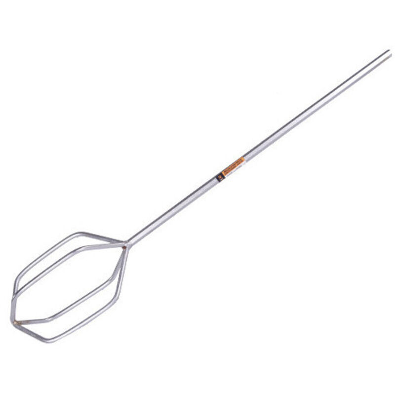Brixo - Agitatore Mescolatore zincato per malta cm. 8 x 55, codolo mm. 10