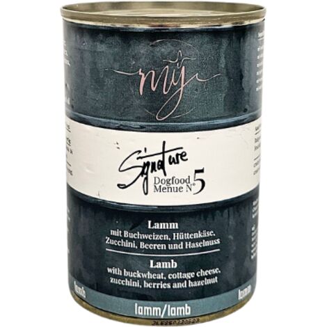 Agneau 75 % viande avec sarrasin et fromage blanc pour chiens  nourriture humide pour chiens  My Signature 820 g Agneau 75 % viande avec sarrasin et fromage blanc pour chiens  nourriture humide pour c