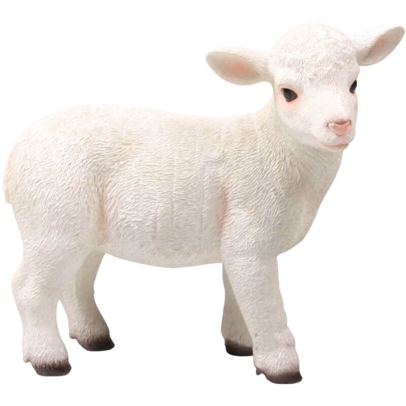 Farmwood Animals - Agneau blanc en résine Debout 3 - Blanc