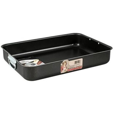 Agnelli COFA45040 Rostiera Rettangolare Antiaderente Nero 40cm