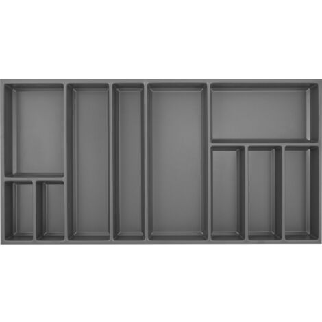 Agoform Besteckeinsatz Sky 550/100 Besteckkasten aus Kunststoff schiefergrau genarbt