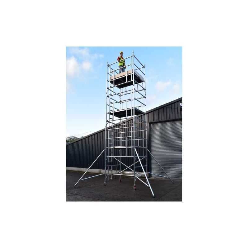 Agr Industrial Scaffold Tower, Width Double Width 1.45m x 1.8m Long (4' x 6'), Height 7.7m (25'3) Working Height