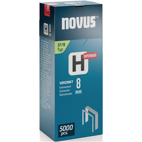 Agrafe à fil fin H type 37 agrafe L.10,6mm 8mm 0,75mm super dure 5000 pièces.NOVUS