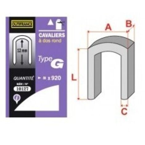 Agrafe Cavalier Type G T25 14mm10147 V