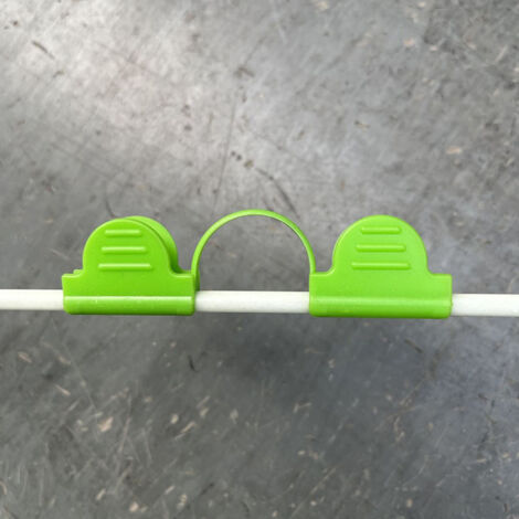 Agrafe de Serre Double à Clipser PP - 100 Pièces, Coloris Vert Clair, pour Tubes 6mm, Filet et Film