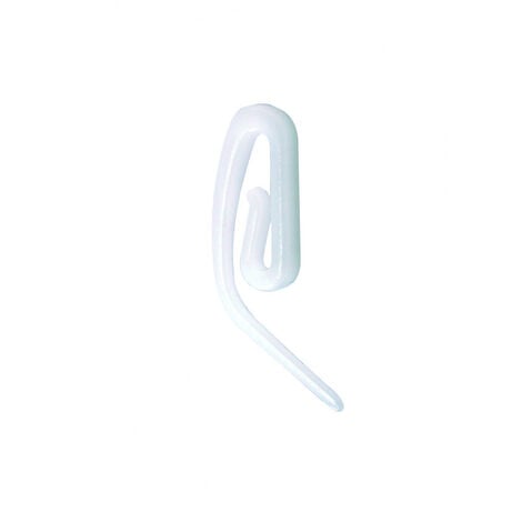Agrafe escargot plastique pour rideaux x20 Coloris - Blanc