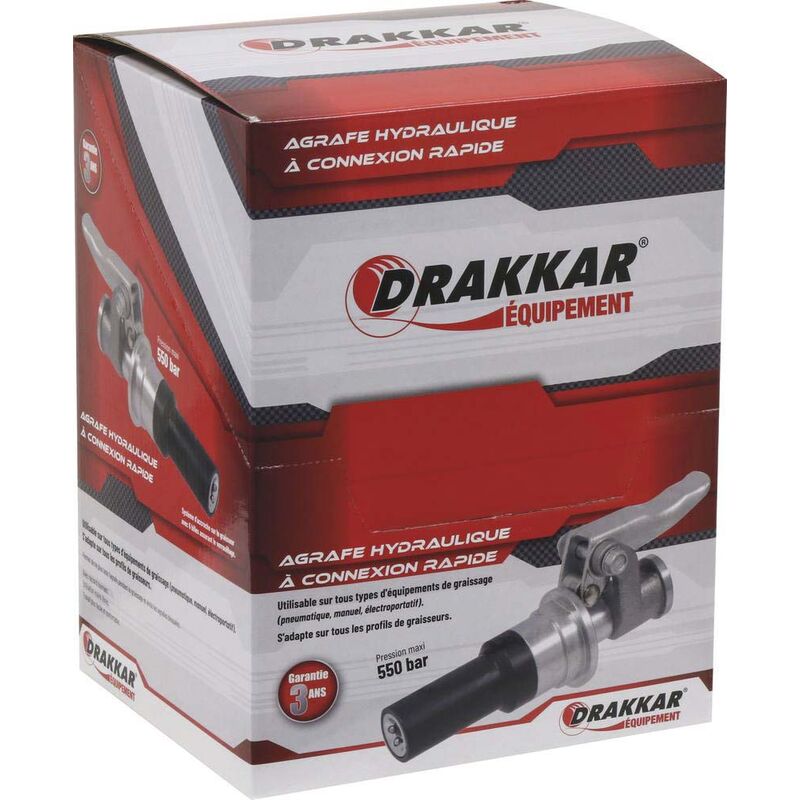 Agrafe hydraulique a connexion rapide en blister Drakkar Equipement 10392