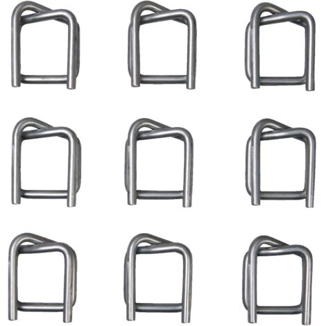 Agrafe Largeur 19 mm acier pour bandes de cerclage galvanisé