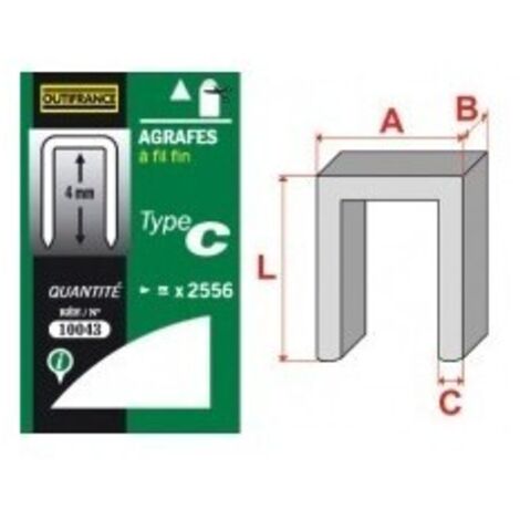 Agrafe outif n 21 8mm bte 5000pc53/08