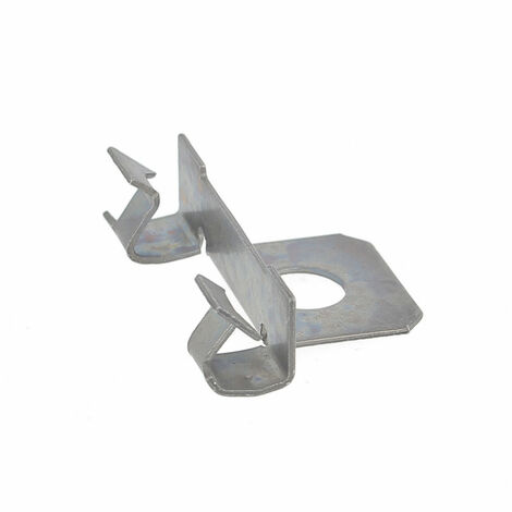 Agrafe Support 90° Tole 3-5 mm Acier Zingué Nickelé 054 025 008