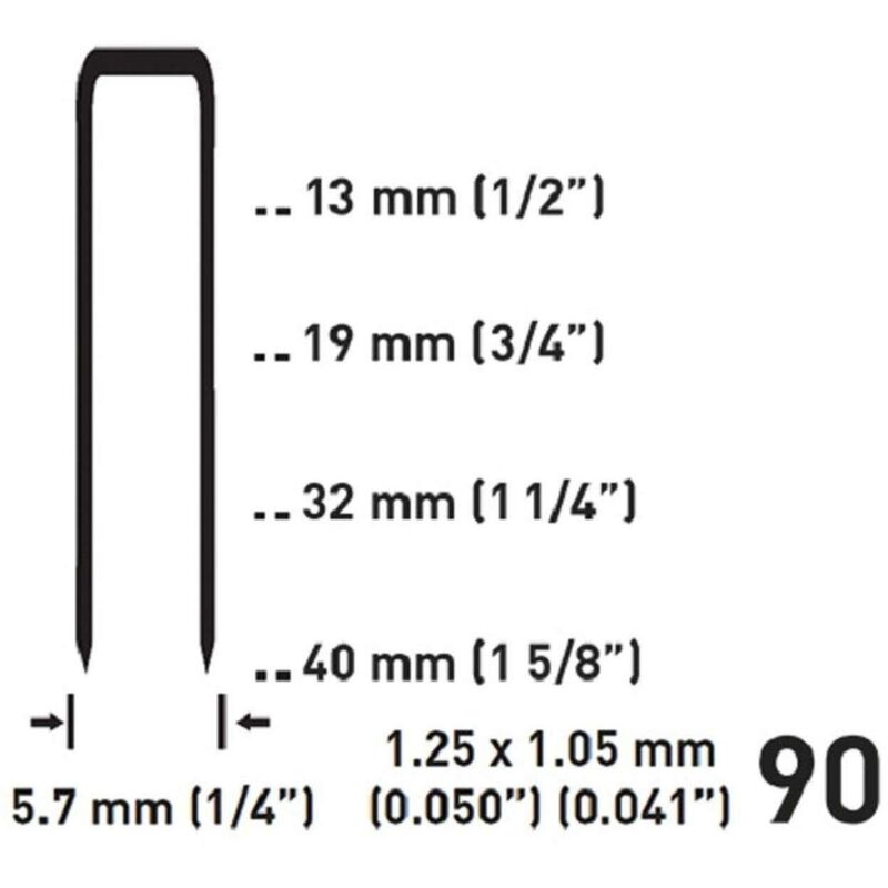 AGRAFES 0585/9019 - 5,7X19h mm