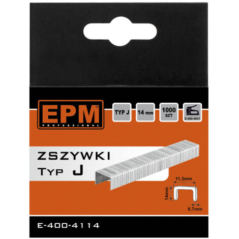 AGRAFES 14MM J-014 - E-400-4114, 1000 PIÈCES