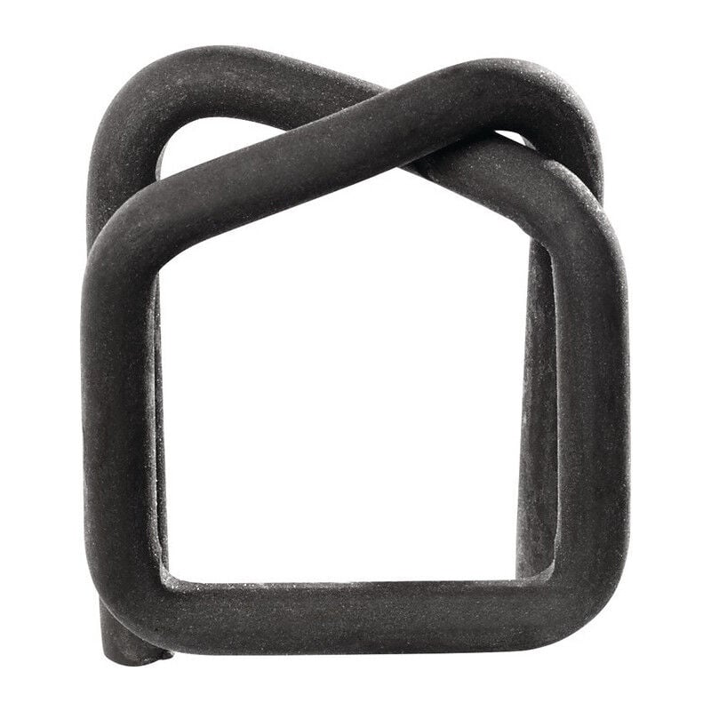 Agrafe l. 13 mm acier pour bandes de cerclage PES phosphaté 1000 pièces/crt.