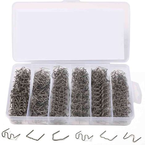 Agrafes Chaudes De Réparation En Plastique Automatique Pour La Réparation De Soudure En Plastique De Pare-Chocs De Voiture, 1200PCS