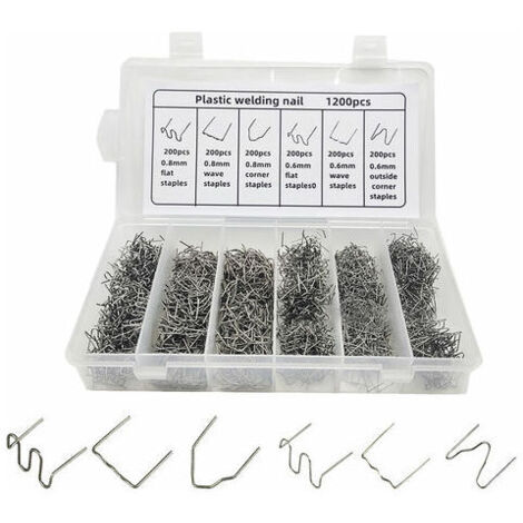 Agrafes Chaudes De Réparation En Plastique Automatique Pour La Réparation De Soudure En Plastique De Pare-Chocs De Voiture, 1200PCS