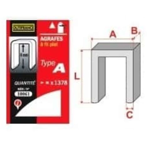 Agrafes Fil Plat Type A 14mm10141 V