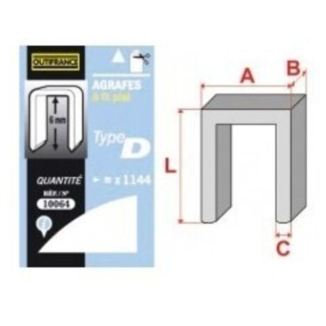 Agrafes Fil Plat Type D 8mm10084 V