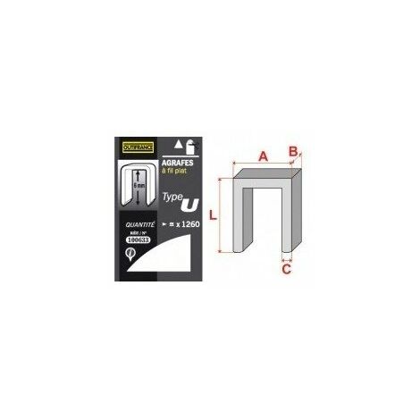 Agrafes Fil Plat Type U 10mm101033 V