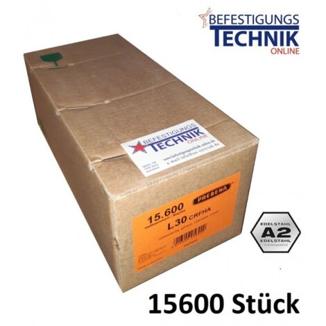 Agrafes G5562 30mm CRF inoxydable Bostitch S5650 S5 Prebena L Senco N 851 BEA 155 KL-26 15,6M-EN14796