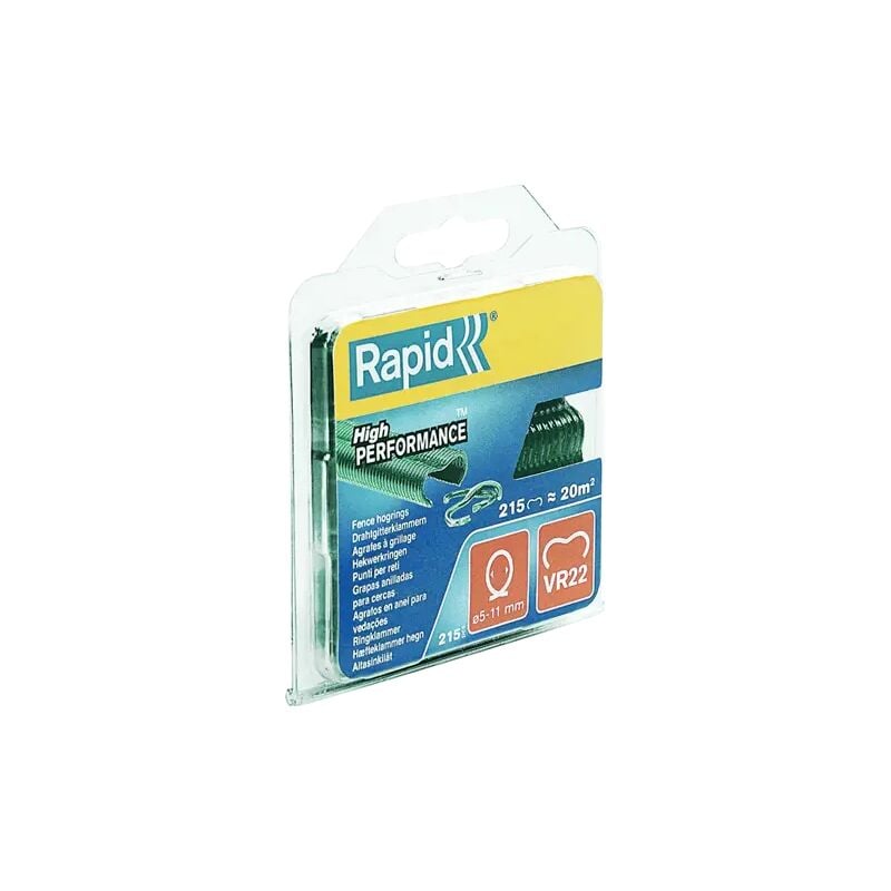 ATTACHES VR22 Plastifiees Vert Blister 215 RAPID