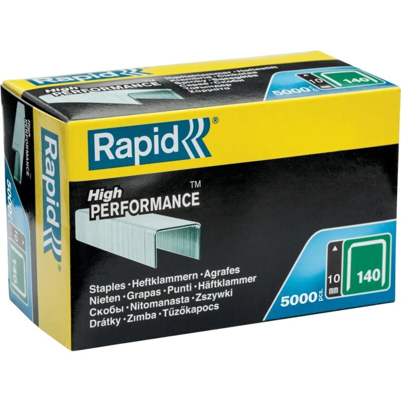 RAPID - Agrafes en fil plat n°140/10mm - Boîte carton 5000 - (11910711)