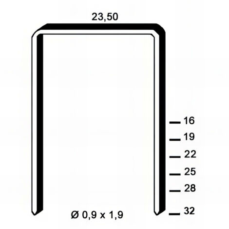Agrafes JK590-38 mm cuivrée - 10 000 pcs