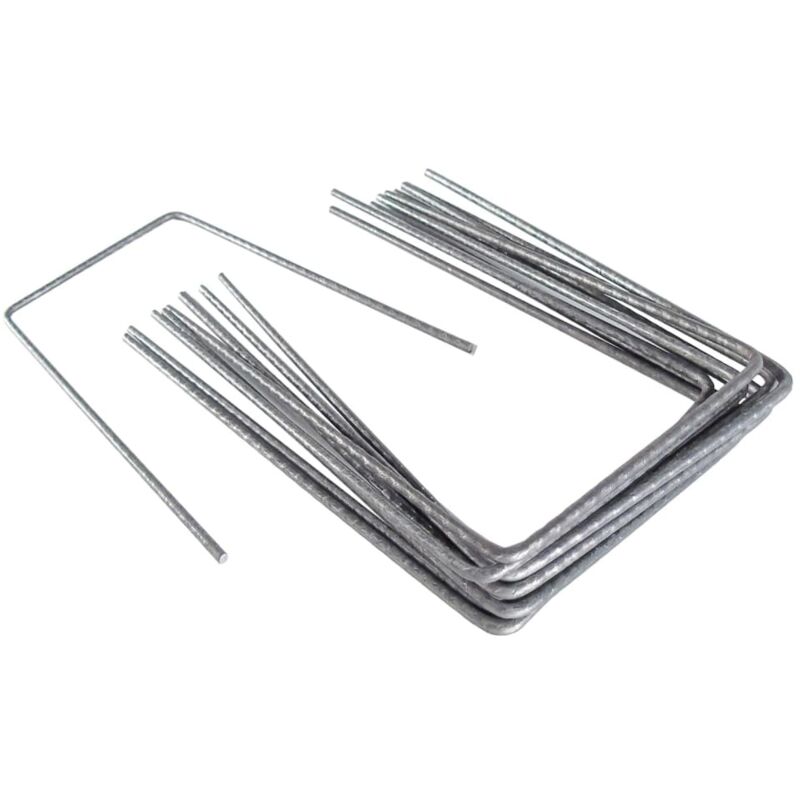 NATURE  - Broches de b&acirc;che de sol 10 pcs 12x20 cm m&eacute;tal