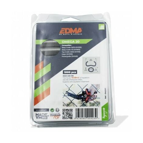 Agrafes OMEGA 20 inox x 1000 EDMA