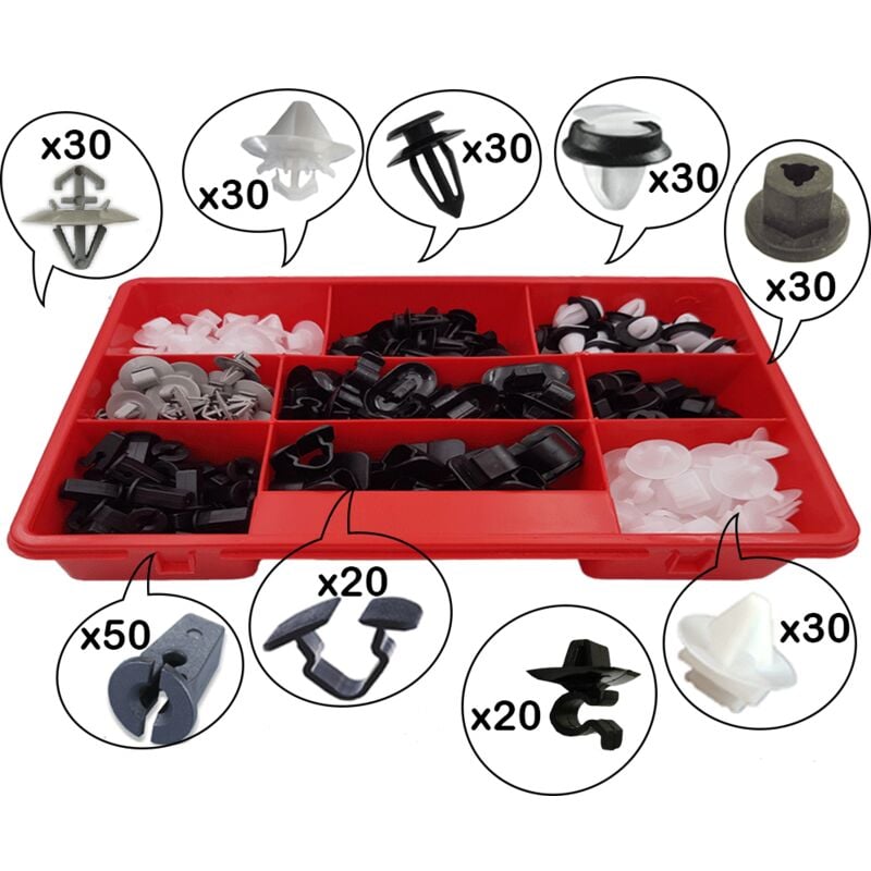 Agrafes plastique carrosserie - Boîte - 3RG