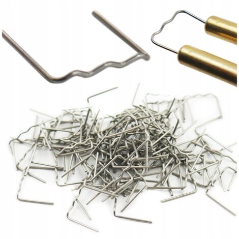 AGRAFES pour plastique RS18 100 pièces plates PETITES ONDULATIONS 0,8 mm pour la réparation du plastique