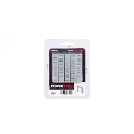 Agrafes Powerplus powe90400 acier galvanisé 12 mm 1000 unités