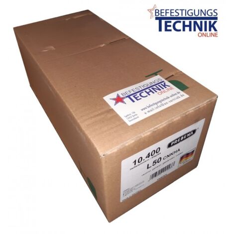 Agrafes Prebena L 50mm CNK galvanisé 4C-L50 G5562 Bostitch S5 Senco N Würth 155 BEA KL-26 10,4M-L50CNKHA