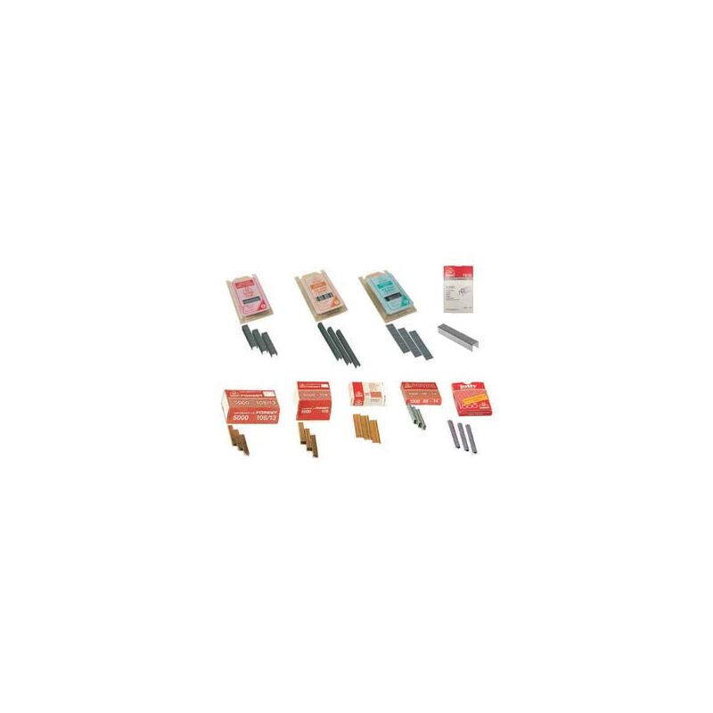 Maestri - Agrafes et clous pour agrafeuses - 53/6 mm.11,5x6 boîtes galvanisées de 5 000 pièces