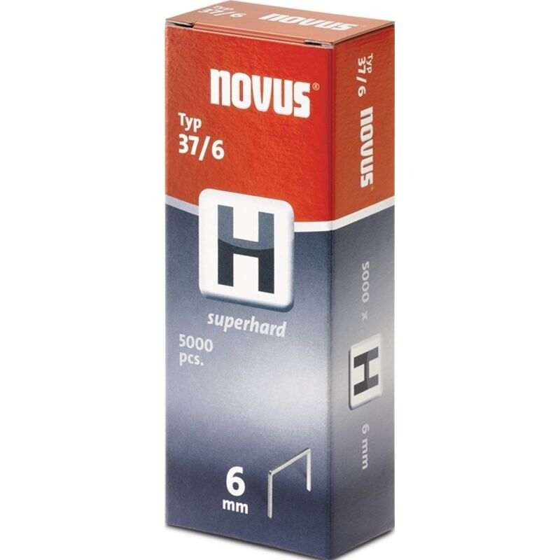 NOVUS Agrafe H 37 6MM 5000 pi&egrave;ces EXTRA DURE
