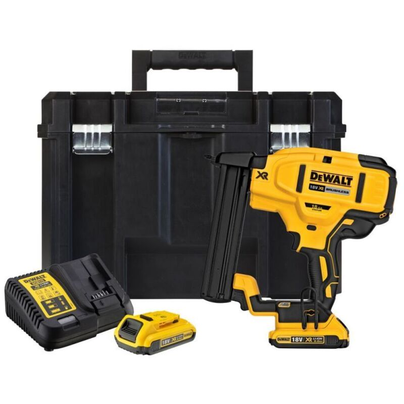DeWalt Agrafeuse 18Ga XR 18V 2Ah Li ion Brushless avec 2 batteries + coffret TSTAK DCN681D2 - vue 9