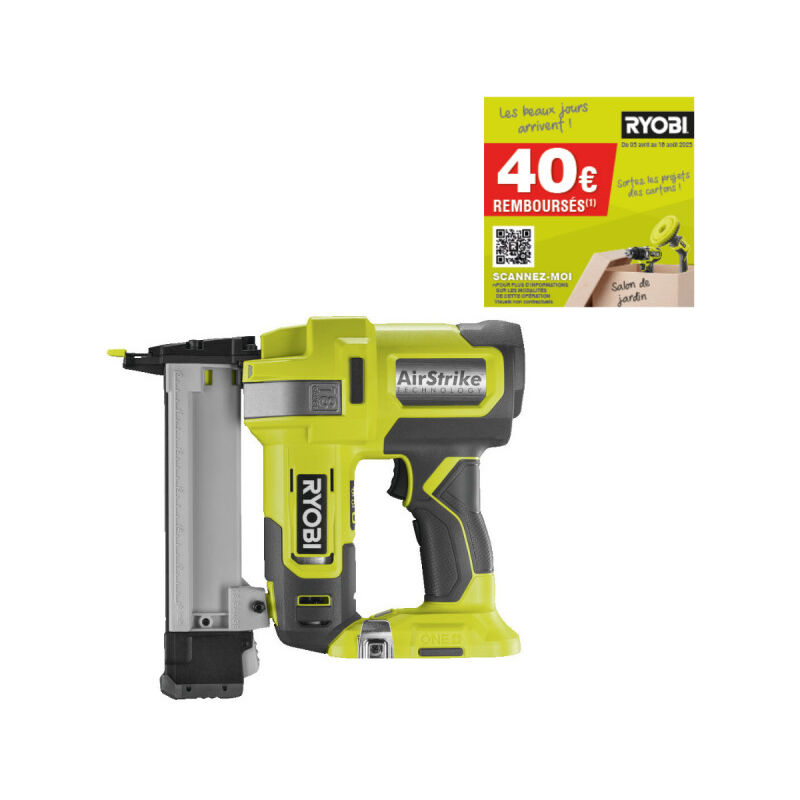 Agrafeuse à air comprimé RYOBI 18V - avec 500 agrafes - sans batterie ni chargeur - R18GS18-0