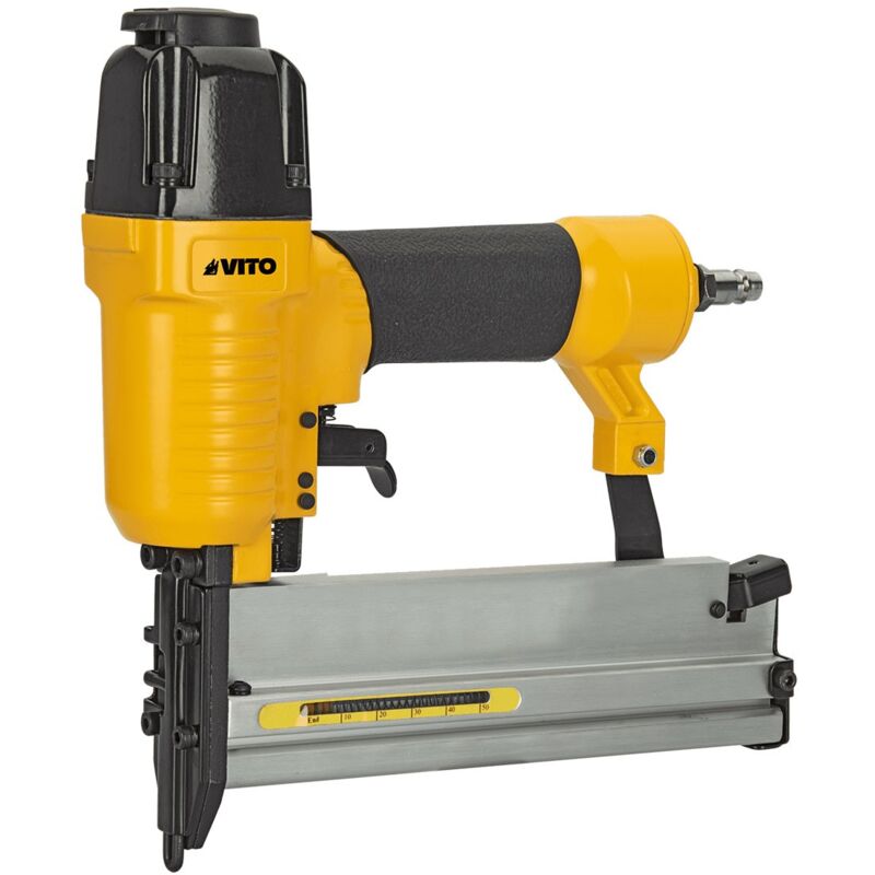Agrafeuse et Cloueuse pneumatique Filetage 1/4' Pression max 8.3 bar Agrafes : 16 - 40 mm Clous : 15 - 50 mm Vito