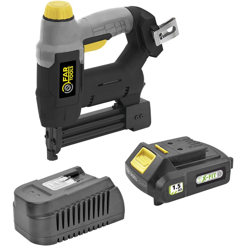 Kit xf-stapler Agrafeuse/Cloueuse 18V + batterie 1,5Ah + chargeur rapide