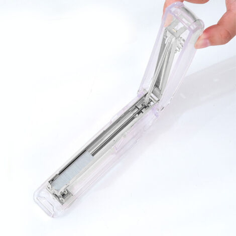 Agrafeuse de Bureau Transparente - Design Moderne et Mécanisme à Ressort Efficace pour une Utilisation Ergonomique