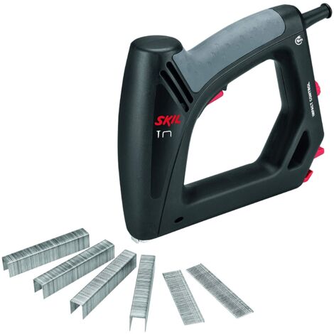 Agrafeuse électrique 400 agrafes 100 clous – Câble 6m – Régulation force percussion – Pour bois tendre et dur – Skil