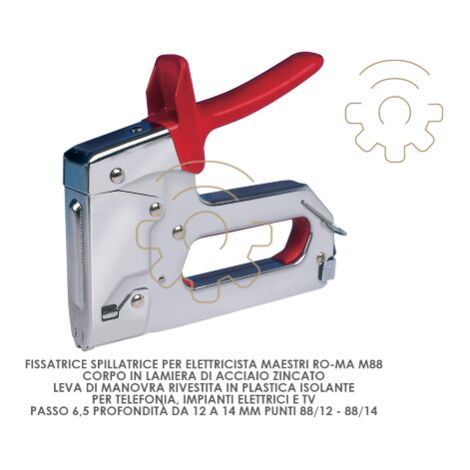 Agrafeuse Maestri Ro-Ma M 88 pas de 6,5 mm de profondeur 12 14 points 88/12 88/14 par A lectricien