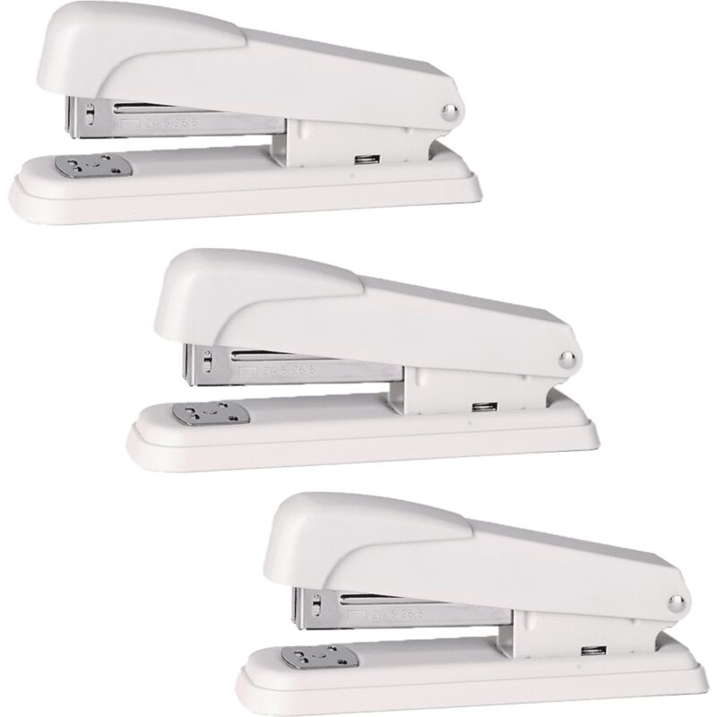 Agrafeuse Office 40 feuilles, format compact, tient dans la paume de la main - Blanc