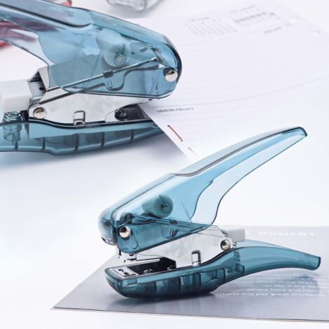 Agrafeuse-pince ergonomique — Bleu clair, agrafeuse manuelle robuste pour le bureau