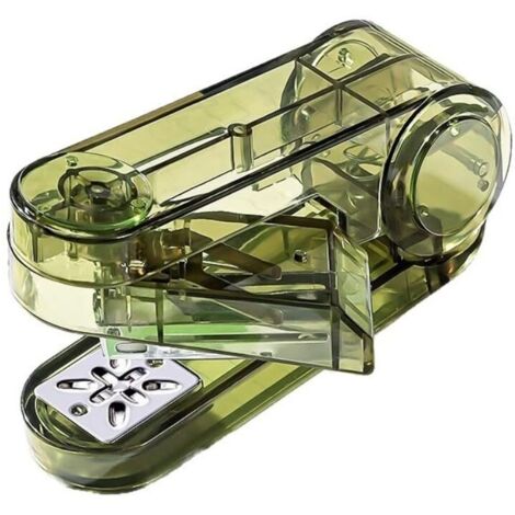 Agrafeuse rotative à 360° — Inclut 400 agrafes n° 12 — Usage bureautique — Élégante et portable (Vert)